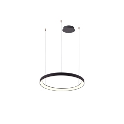 AGNES 48 ściemnialna CCT SWITCH BK lampa wisząca strukturalny czarny, biały akryl