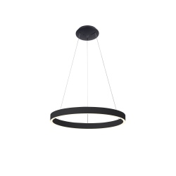 ANDREA 60 3000K ściemnialna (10W+40W) BK lampa wisząca strukturalny czarny, biały akryl