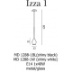 IZZA pojedyncza lampa wisząca czarny połysk Azzardo