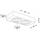 Koga Il 1229 oprawa natynkowa prostokątna podwójna moduł LED 2 x 10W Shilo
