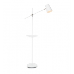 LINEAR lampa podłogowa USB biała