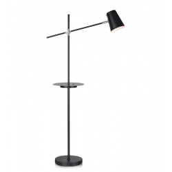 LINEAR lampa podłogowa USB czarna