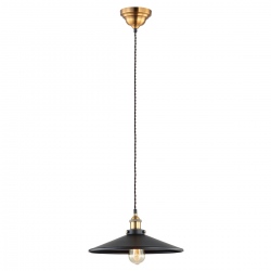 Verda lampa wisząca czarno złota 36cm retro