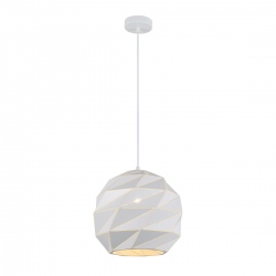 Palermo biała geometryczna lampa wisząca 32cm