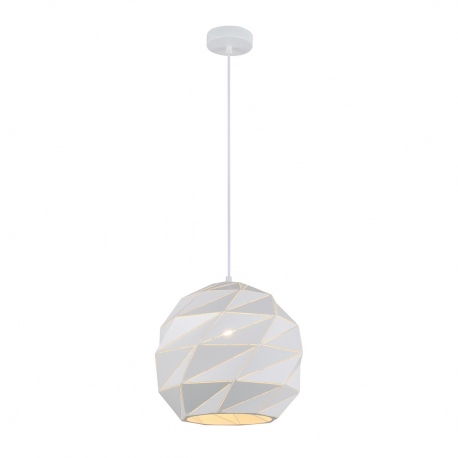 Palermo biała geometryczna lampa wisząca 32cm Italux