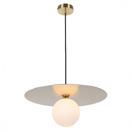 Spoletto lampa wisząca złota ze szklanym kloszem 45cm Italux