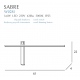 Sabre kinkiet 61 cm czarny ip23 MAXLight