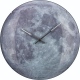 Moon Dome zegar 35cm szary szklany NeXtime