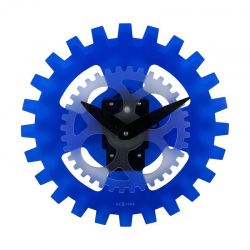 Moving Gears zegar tworzywo niebieski 35cm