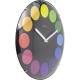 Dots Dome zegar czarny szklany 35cm NeXtime