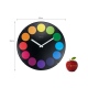 Dots Dome zegar czarny szklany 35cm NeXtime