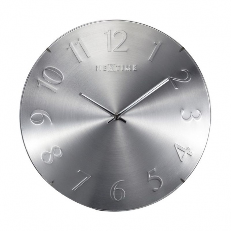 Elegant Dome zegar szklany srebrny 35cm NeXtime