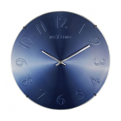 Elegant Dome zegar szklany niebieski 35cm NeXtime