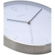 Essential Silver zegar szklany metalowy biały 34cm NeXtime