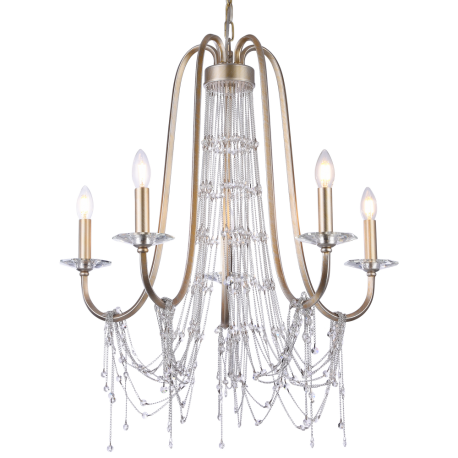 Madrid lampa wisząca stylowa kryształowa pięcioramienna 68cm Cosmolight