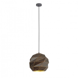 Palermo lampa wisząca  antracyt złota geometryczna 32cm