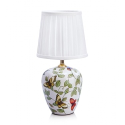 MANSION lampka stołowa 33cm r w motyle i kolibry/biała