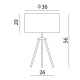 Napa lampka biurkowa na trójnogu białym lub czarnym różne kolory abażurów Ramko